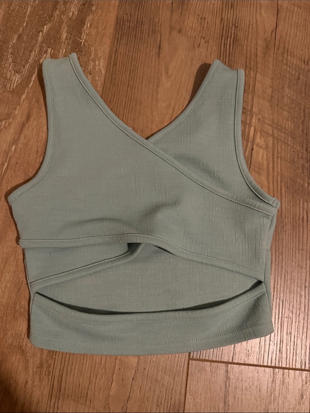 Roxy Seafoam Cropped Ribbed Tank Top - Picture 4 of 5